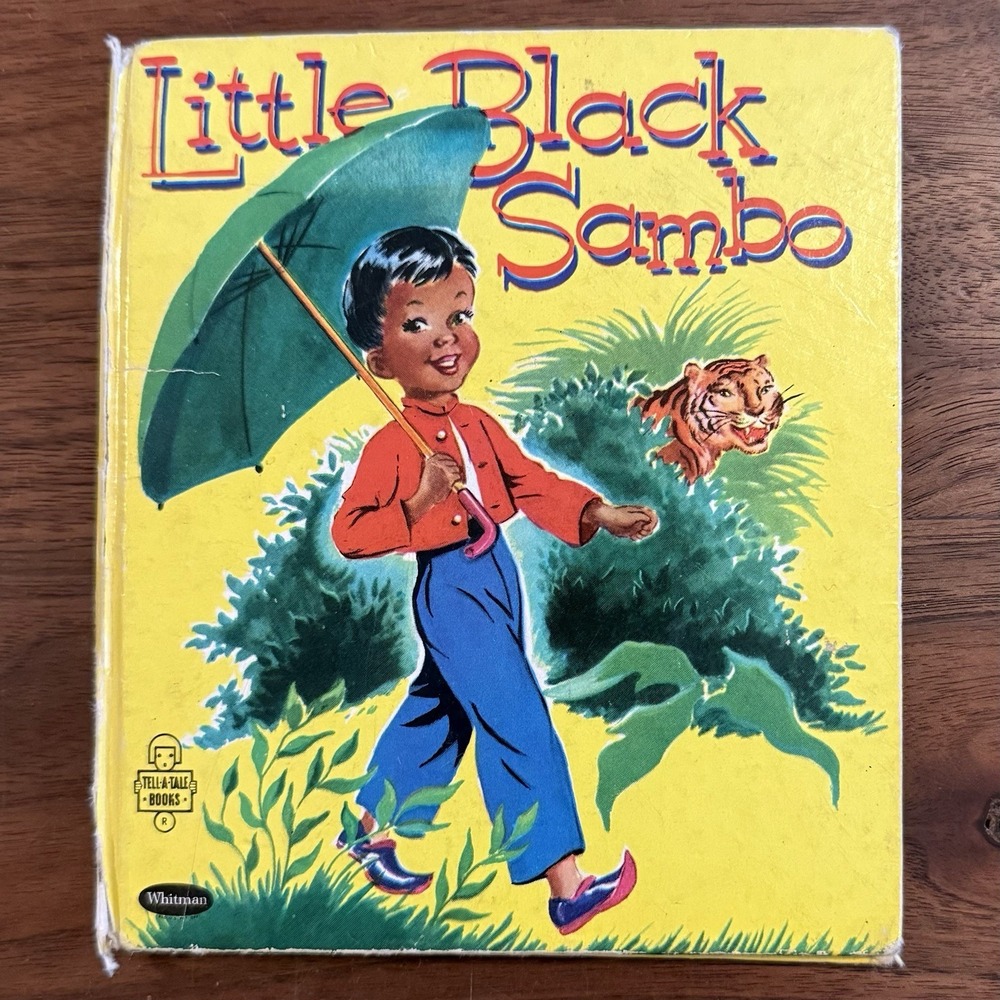 VTG 1953 Little Black Sambo India Whitman Publishing Tell-a-Tale Hardcover Book